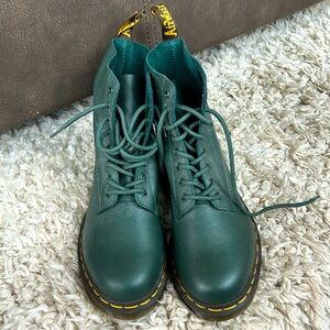 Teal Green Leather Doc Martens